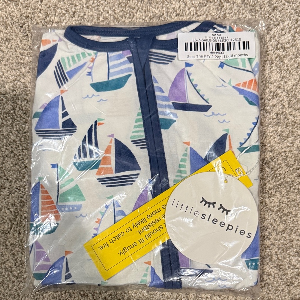 Little Sleepies Nautical Sailboat 12-18M Zippy